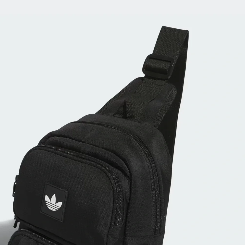adidas Utility 4 Sling Bag, Men's, Adjustable Strap, Zip Closure, Black